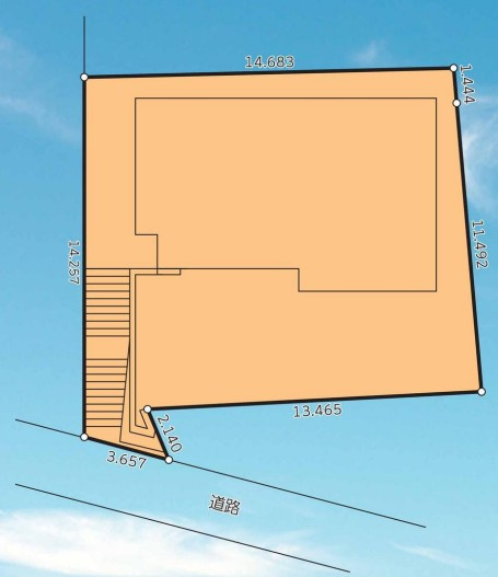 ブルーライン「三ツ沢上町」条件なし土地の画像
