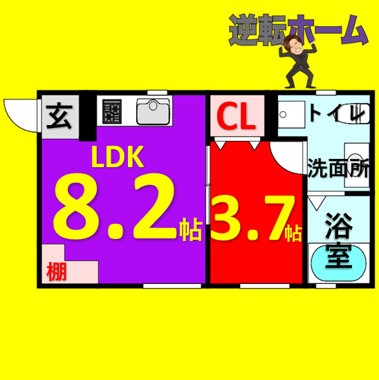 LeGioieささしまライブ駅2　名古屋市賃貸　仲介手数料無料の間取り
