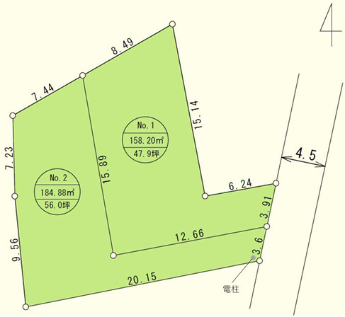 小田原市飯泉　売地の土地図