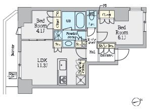 クレストコート上野の間取り