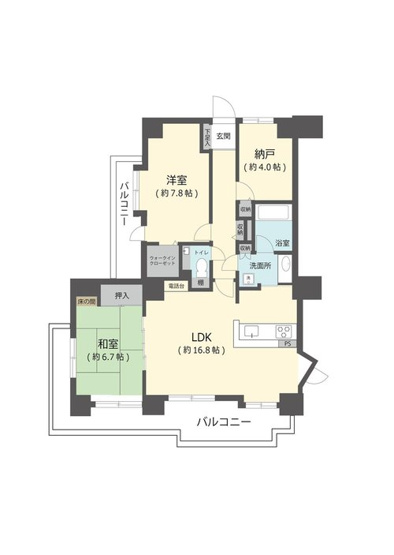 【間取り】 | ダイアパレス湘南台