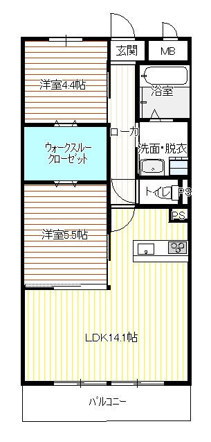 幸和ハイツの間取り