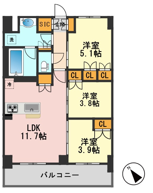 グランカーサ瑞江の間取り