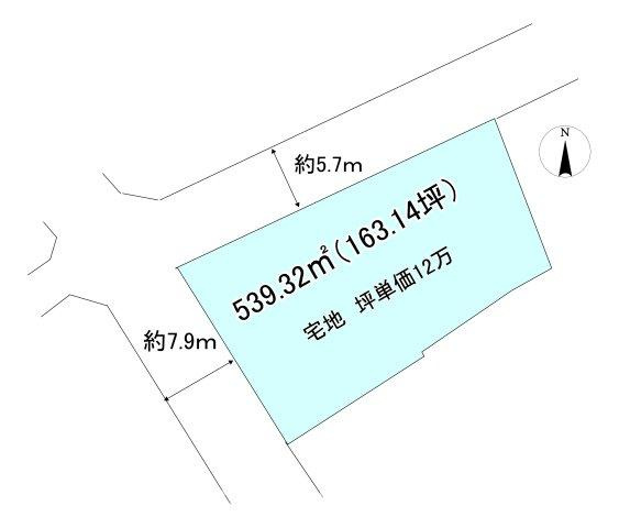 新居浜市港町　売土地の土地図