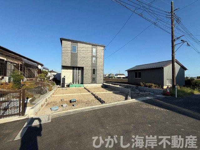 平塚市大島　新築戸建　全２棟の外観|9月7日撮影　建築中　現地外観