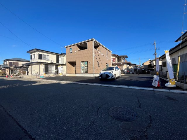 新築戸建・建売　大田原市薄葉　制震+耐震　薄葉小・野崎中の外観|薄葉小学校まで徒歩60ｍと近く親御さんも安心な距離♪