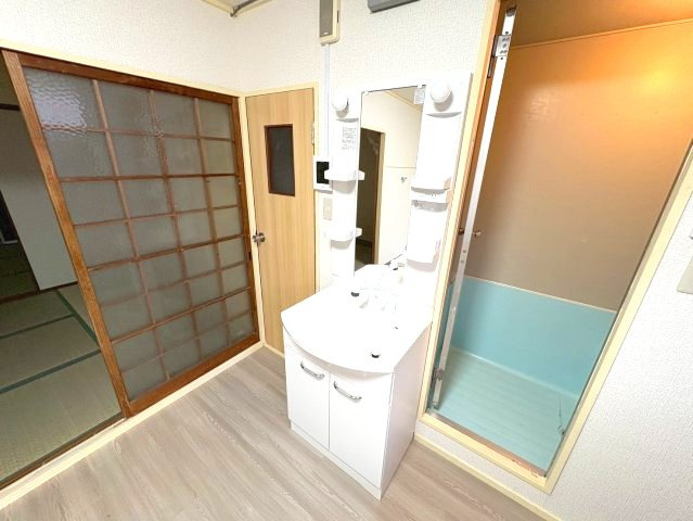 ブルースカイハイツB棟の独立洗面台
