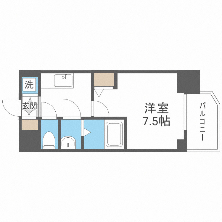 リッツ難波南Ⅱの間取り