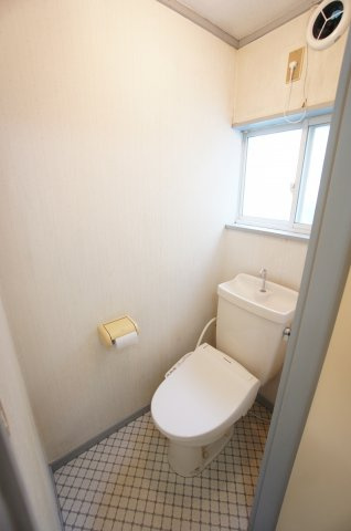 大沢ハイツCのトイレ|落ち着いた色調のトイレです