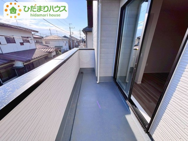 野田市宮崎新田3期　新築戸建　１号棟のバルコニー|南に面したバルコニーです♪