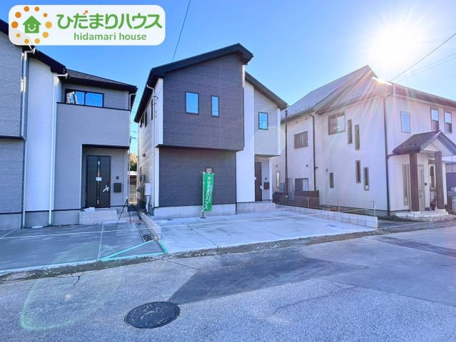 野田市宮崎新田3期　新築戸建　１号棟の区画図|駐車スペース2台分ございます。