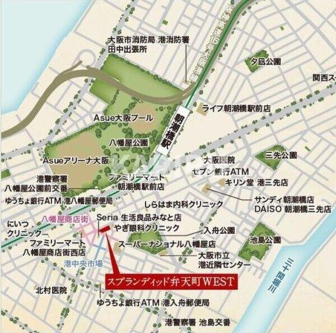 スプランディッド弁天町WESTの地図