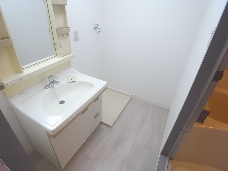 グリーンハイツ妙法寺　B棟の洗面所|広い洗面スペース