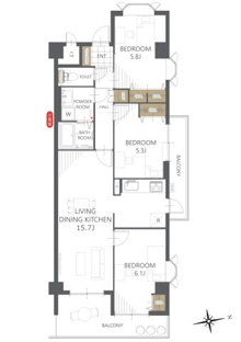 【間取り】ライオンズマンション西所沢 