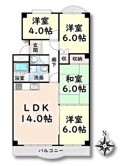 【間取り】 | 三豊マンション瑞穂【名古屋市賃貸・ファミリータイプ】
