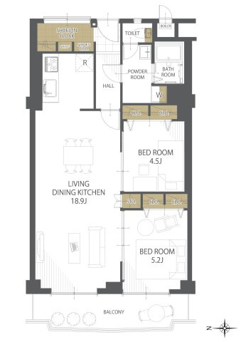 【間取り】メガロコープ茨木Ⅱ 