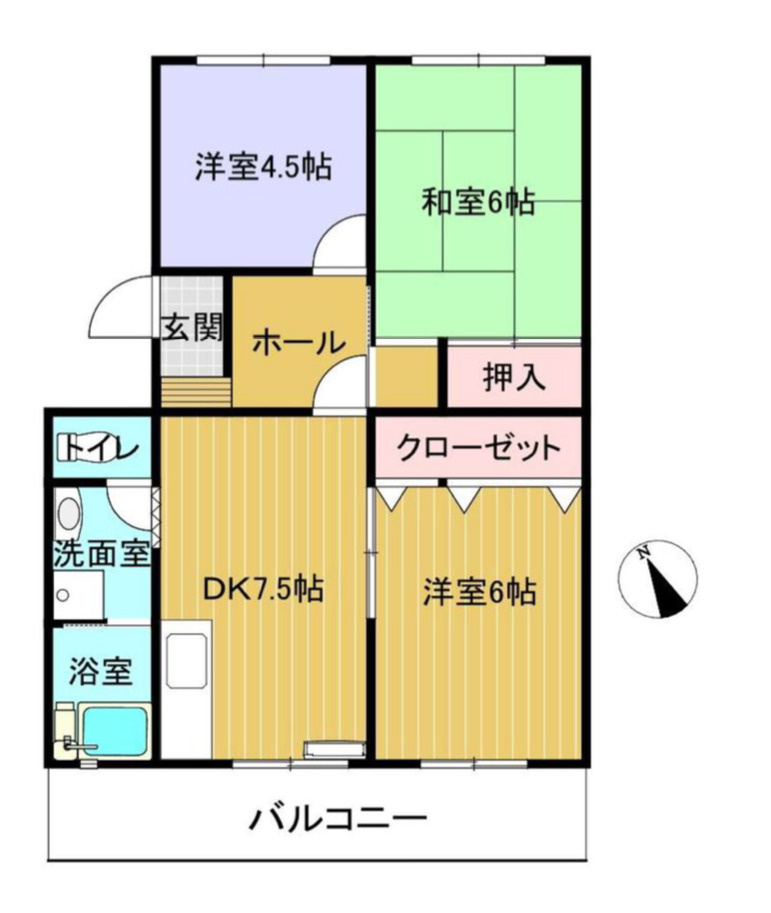 天王台ファミールハイツ2号棟の間取り