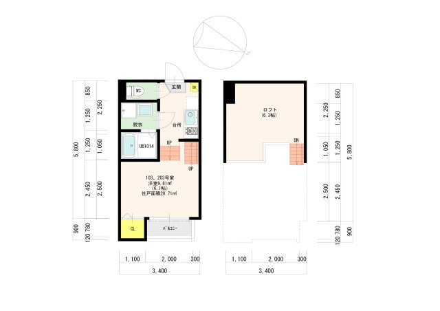 メゾンシャドール西片江の間取り