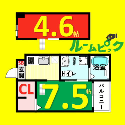 Dolce(ドルチェ)　名古屋市賃貸　仲介手数料無料の間取り