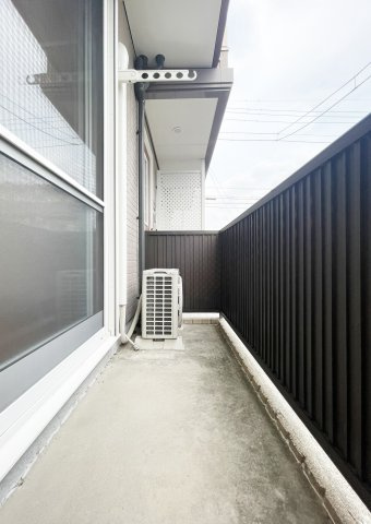 ヒカリハイツ　Bのバルコニー