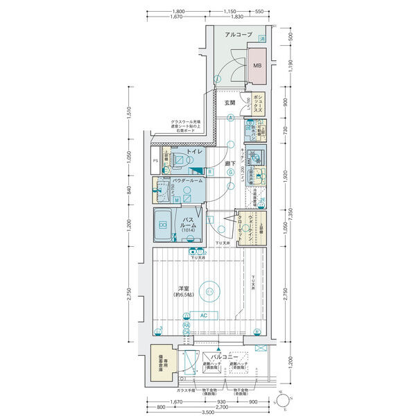 エステムコート名古屋葵の間取り