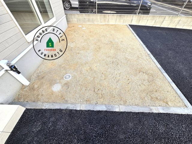 熊本市北区梶尾町第9-3棟（3号棟）の庭|お庭で自由な時間を過ごせます。