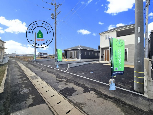 熊本市北区梶尾町第9-3棟（3号棟）の前面道路含む現地写真|見学の時間などお気軽にお問い合わせ下さい。