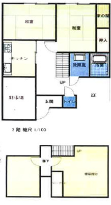 和歌山市六十谷　中古戸建の間取り