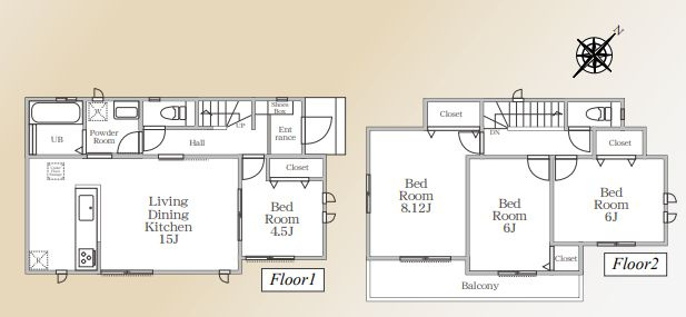 南区東大沼４丁目新築戸建て　D号棟の間取り|間取図「南区東大沼4丁目新築戸建て　D号棟」