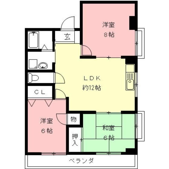 吉田グリーンハイツⅡの間取り