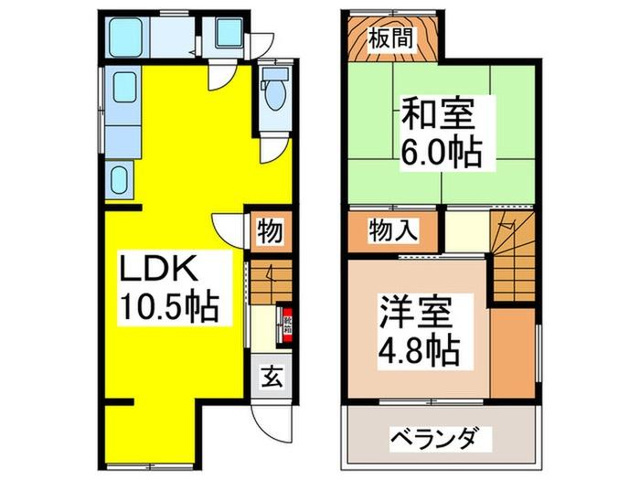 東石切町3丁目一戸建の間取り