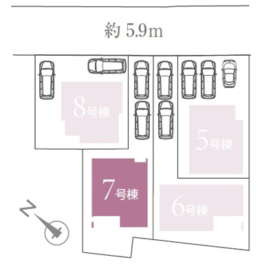 【区画図】 | 宜野湾市我如古4丁目1期（全4棟）ラスト6号棟 | 6号棟