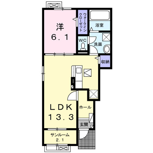 メゾン・カイティスⅡの間取り