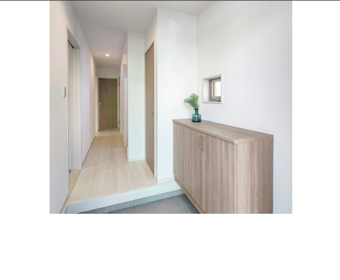 いろどりアイタウン　八代市高小原町戸建の玄関|分譲施工例：玄関