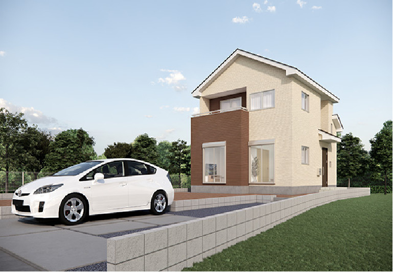 いろどりアイタウン　八代市高小原町戸建の外観|完成予想図