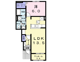 【間取り】 | シャン　ドゥ　フルール　Ｃ
