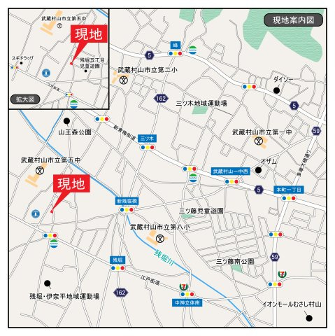 【地図】 | ■閑静な住宅街■
閑静な住宅街で静かに落ち着いたスローライフを送ってみてはいかがでしょうか？お家にもグリーンを飾ってみたりして、少しでも自然を取り入れてみても生活の質クオリティが上がりますね♪

