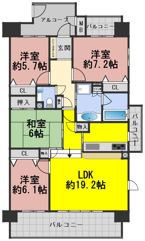 ６５８１１　フレストアルファ六条南の玄関