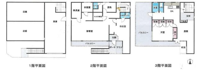【大阪府】大阪市平野区　1棟店舗付住宅の間取り