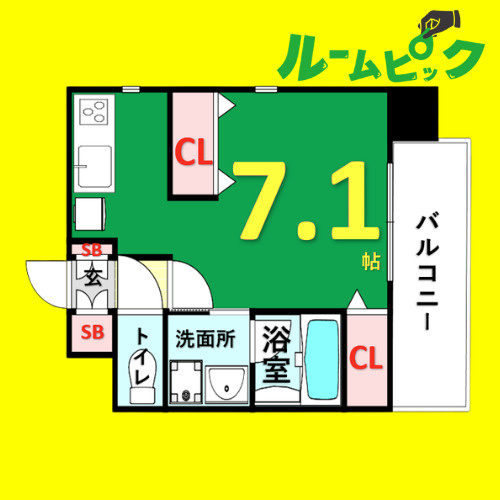 nextage sakurayama　名古屋市賃貸　仲介手数料無料の間取り