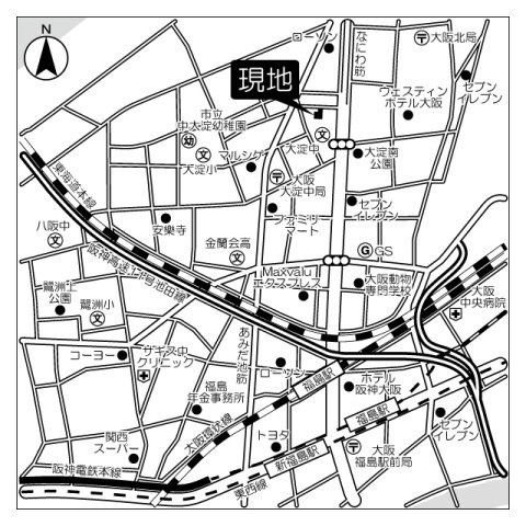 BPRレジデンス新梅田の地図