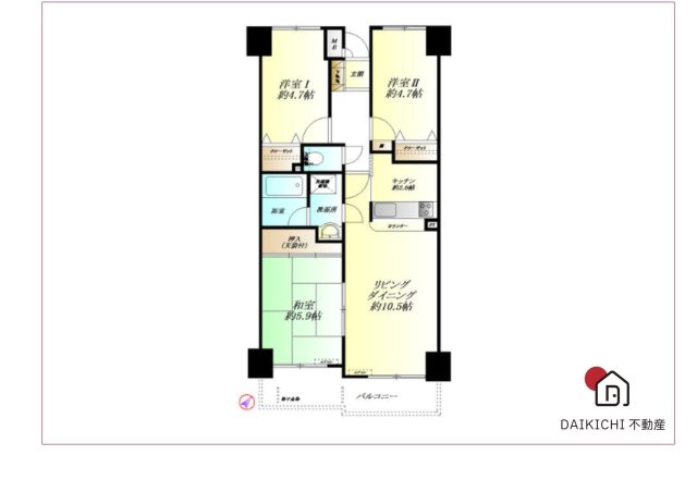 【間取り】 | ダイアパレスビッグウィング深谷