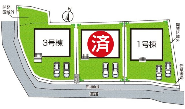 岸和田市池尻町　第3期　新築一戸建ての区画図|全３区画