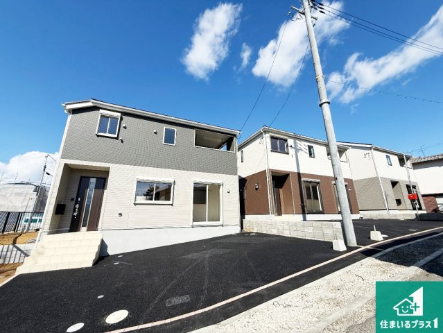 岸和田市池尻町　第3期　新築一戸建ての外観|周辺は落ち着いた街並みの住宅地！子育てがしやすい住環境です！まだ未完成ですが、現地でしかわからない事もございます。是非一度ご覧ください。