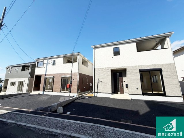 岸和田市池尻町　第3期　新築一戸建ての外観|周辺は落ち着いた街並みの住宅地！子育てがしやすい住環境です！まだ未完成ですが、現地でしかわからない事もございます。是非一度ご覧ください。