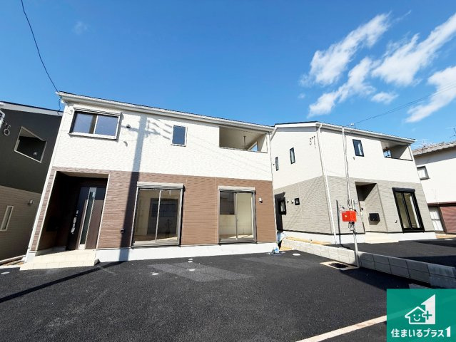 岸和田市池尻町　第3期　新築一戸建ての外観|周辺は落ち着いた街並みの住宅地！子育てがしやすい住環境です！まだ未完成ですが、現地でしかわからない事もございます。是非一度ご覧ください。