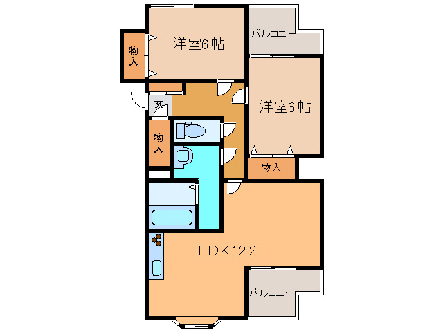 NC西3･4マンションの間取り