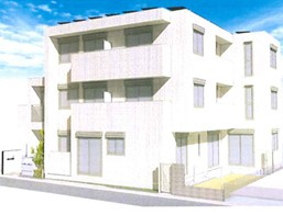 仮　南小岩５丁目メゾンの外観|★ＺＥＨ－Ｍ対応ヘーベルメゾン／ペット共生型★完成イメージ★