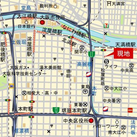 ルーエ天満橋の地図
