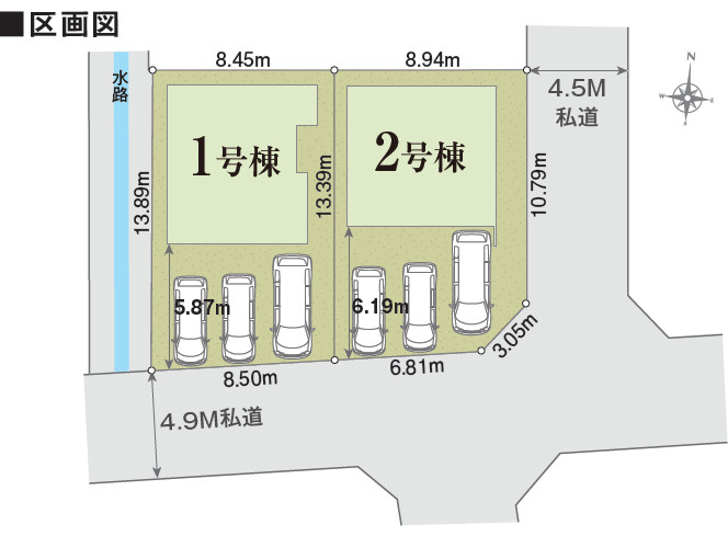 リナージュ／中央区出水6丁目第4期／1号棟の区画図